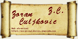 Zoran Čuljković vizit kartica
